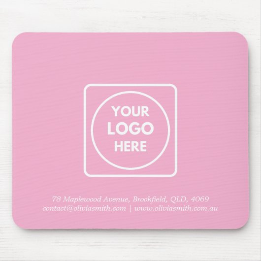 Dusky Pink Logo Branding Promo mouse pad マウスパッド (正面)