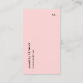 Dusky Pink Scandi | Minimalist Modern Design 名刺 (裏面)