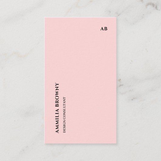 Dusky Pink Scandi | Minimalist Modern Design 名刺 (裏面)