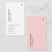 Dusky Pink Scandi | Minimalist Modern Design 名刺 (正面/裏面)