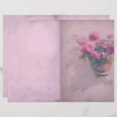 Dusky Pink Shabby Journalページ (正面/裏面)