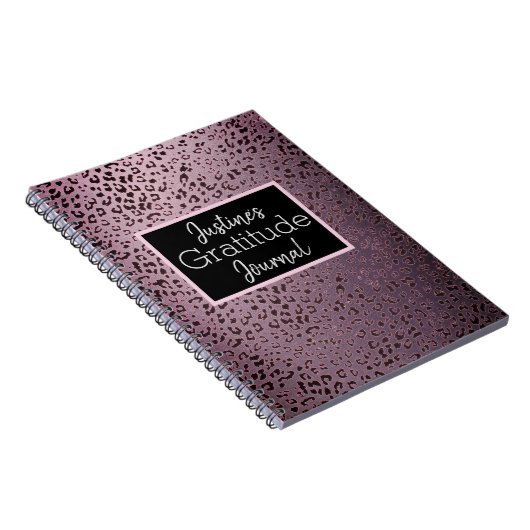 Dusky Violet Leopard Ressibilance Journal ノートブック (右側)