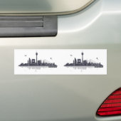 Düsseldorf City Skyline バンパーステッカー (車上)