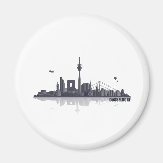 Düsseldorf City Skyline マグネット (正面)