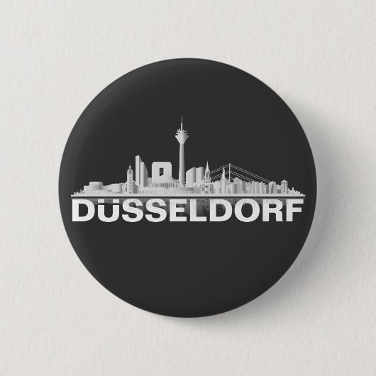 Düsseldorf City Skyline Button / Pin / Anstecker 缶バッジ (正面)