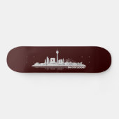 Düsseldorf City Skyline Geschenkidee スケートボード (横)