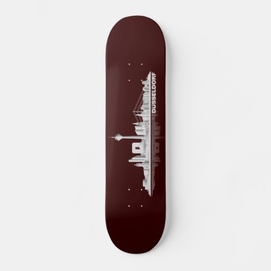 Düsseldorf City Skyline Geschenkidee スケートボード (正面)