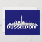 Düsseldorf City Skyline Klappkarte / Einladung 招待状 (正面)