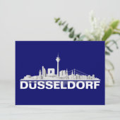 Düsseldorf City Skyline Klappkarte / Einladung 招待状 (スタンド正面)