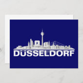 Düsseldorf City Skyline Klappkarte / Einladung 招待状 (正面/裏面)