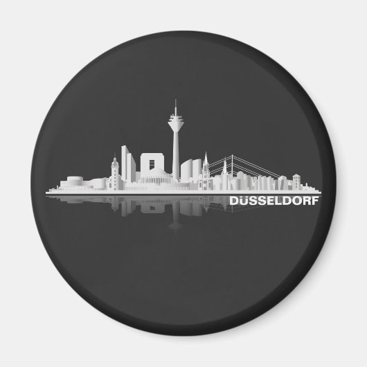 Düsseldorf City Skyline Kühlschrankmagnet / Magnet マグネット (正面)