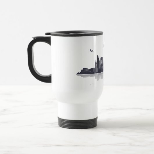 Düsseldorf City Skyline Tasse / Mug / Kaffeepott トラベルマグ (左)