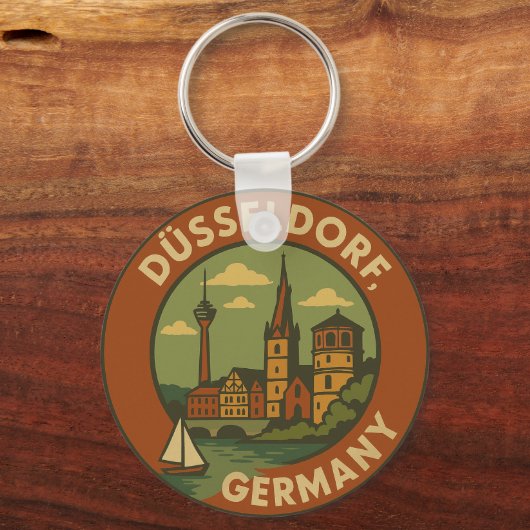 Düsseldorf Germany City Art キーホルダー (裏面)