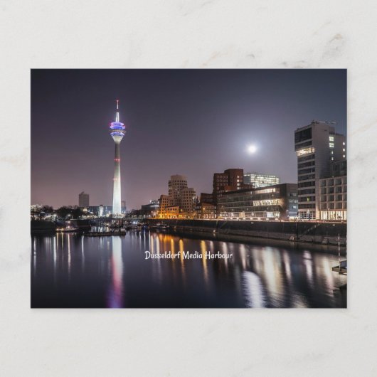 Dusseldorf、Media Harbor（ラベル付き） ポストカード (正面)