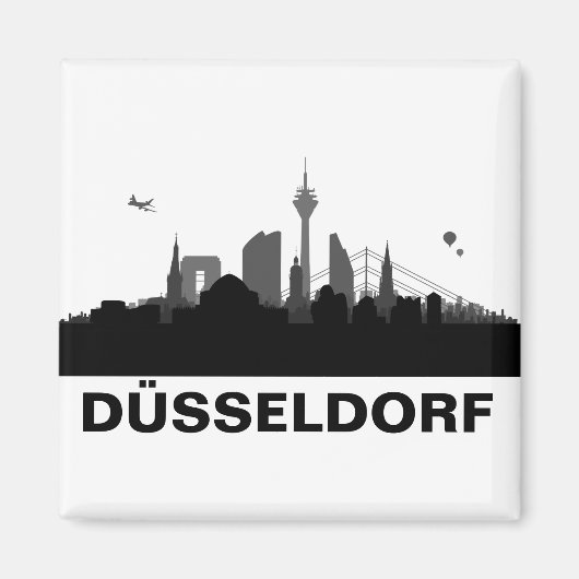 Düsseldorf Skyline Kühlschrank Magnet マグネット (正面)