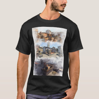 Dust 2 InfernoとOverpass Water Color CSGOマップP Tシャツ