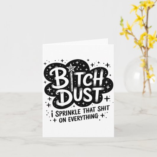 Dust I Sprinkle That On Everything Cloud Shape  カード (黄色い花)