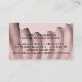 Dust Pink hand drawing illustration tail mermaid 名刺 (裏面)