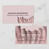 Dust Pink hand drawing illustration tail mermaid 名刺 (正面/裏面)