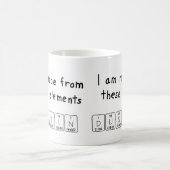 Dustinの周期表の名前のマグ コーヒーマグカップ (中央)