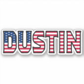 Dustin Name Vorname USA Sticker Stickerset シール (正面)