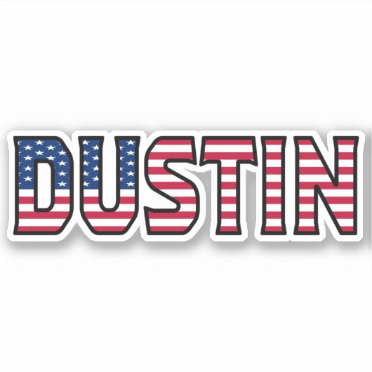 Dustin Name Vorname USA Sticker Stickerset シール (正面)