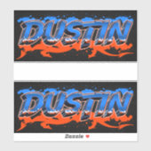 Dustin Vorname Name Graffiti Aufkleber Sticker シール (シート)