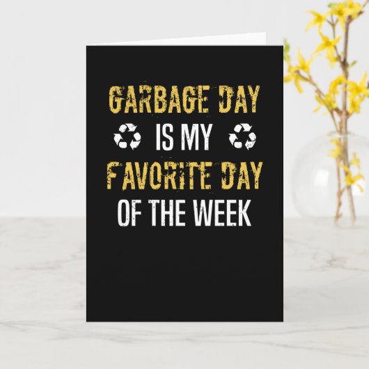 Dusting Car Garbage Man Garbage Collection Dust カード (黄色い花)