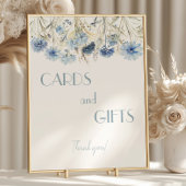 DUSTYブルーアジサイ赤ちゃんシャワーカードとギフト ポスター