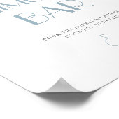 DUSTYブルーアジサイ赤ちゃんシャワーミモザバー ポスター (角)