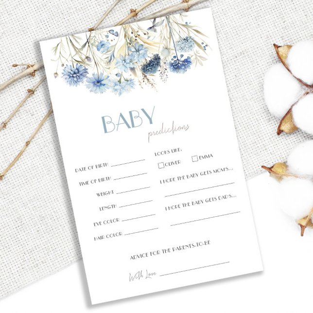 DUSTYブルーアジサイ赤ちゃんシャワー予測ゲーム (クリエイターアップロード済み)