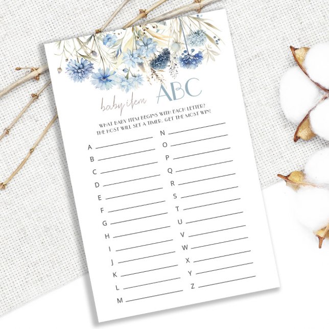 DUSTYブルーハイレンジベビーシャワーベビーアイテムABCゲーム (クリエイターアップロード済み)