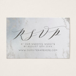 Dusty グラデーション Blue Frosted WebサイトRSVPカード挿入