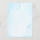 Dusty BlueとNavyのフローラ結婚情報 エンクロージャーカード (裏面)