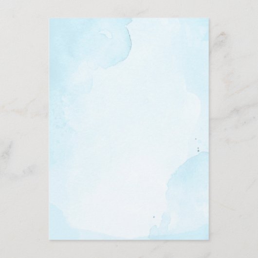 Dusty BlueとNavyのフローラ結婚情報 エンクロージャーカード (裏面)