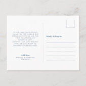 Dusty Blueの写真結婚ありがとうはがき ポストカード (裏面)