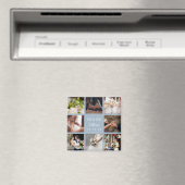 Dusty Blueの写真結婚コラージュありがとう マグネット (インサイチュ (食洗機))