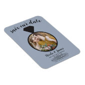 Dusty Blueの結婚リングや輪写真 マグネット (右側)