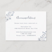 Dusty Blueの結婚宿泊 エンクロージャーカード (正面)