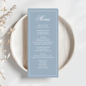 Dusty Blueの結婚Script Dinner Menu メニュー