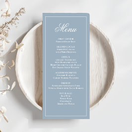Dusty Blueの結婚Script Dinner Menu メニュー