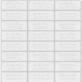 Dusty Blueスクリプトトランスペアレント差出人住所ラベル シール (正面)