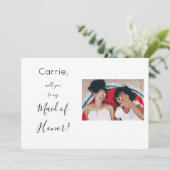 Dusty Blueフローラ2メイド・オブ・オーナー（花嫁付き添い人）提案写真H 招待状 (スタンド正面)