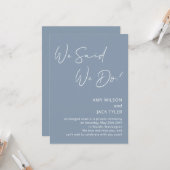 Dusty Blue我々は駆け落ち発表を行うと述べた カード (正面/裏面インサイチュ)