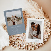 Dusty Blue日付を保存する写真を保存する 招待状