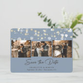 Dusty Blue結婚の4枚の写真Save The Date セーブザデート (スタンド正面)