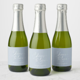 Dusty Blue「愛する応援」結婚の スパークリングワインラベル