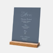 Dusty Blue Acrylic Wedding Bar Menu Sign アクリルサイン (傾斜)