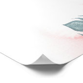 Dusty Blue and Blush Beach Wedding Welcome ポスター (角)