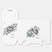 Dusty Blue and Cotton Wedding Party  フェイバーボックス (見開き)